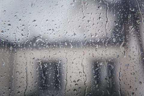 Rain drops on a window Stock Photos