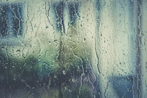 Rain drops on a window Stock Photos