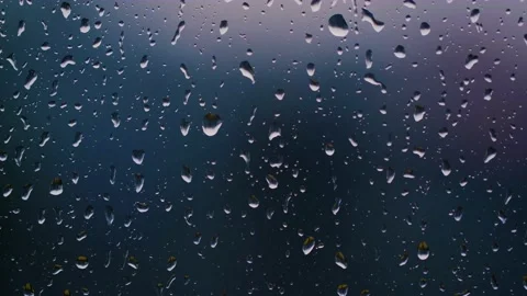 Rain drops on the window surface Stock Footage 139797054