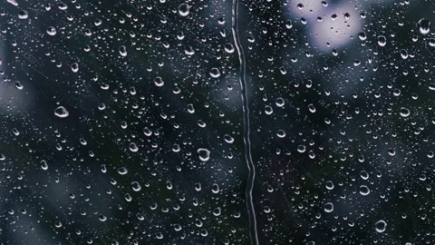 Rain drops on the window surface Stock-Footage 144927521