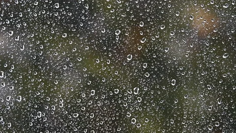 Rain drops on the window surface Stock Footage 149408524