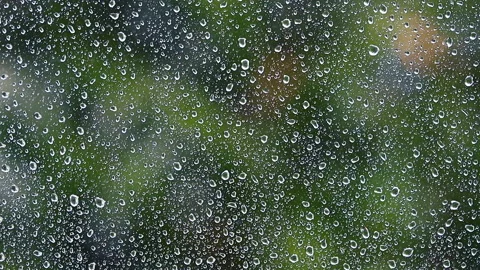 Rain drops on the window surface Stock Footage 149408654