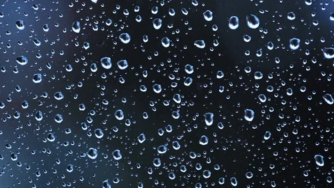 Rain drops on the window surface.sliding Stock Footage 119833722
