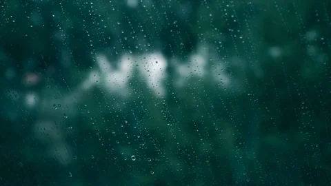 Rain drops on window. Wet house glass, raindrop.  Stock Footage 112936449