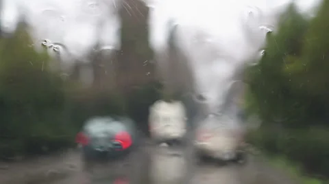 Rain drops on the windshield Stock Footage 60769707