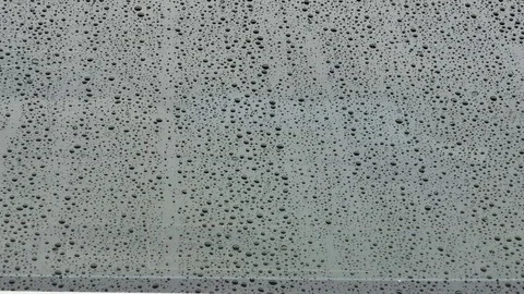 Rain drops on the windshield. Stock Footage 85044141