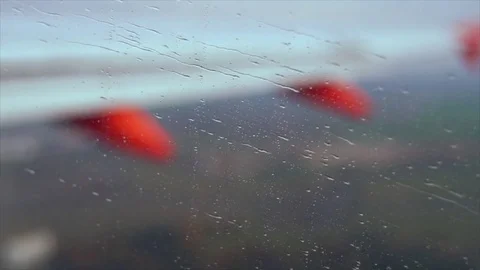 Rain During Flight Stock-Footage 71562356