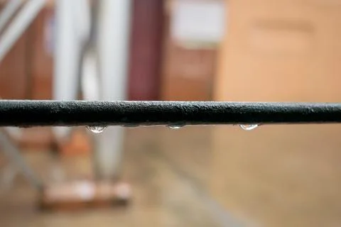Rain during train journey. Stock Photos