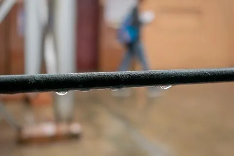 Rain during train journey. Stock Photos