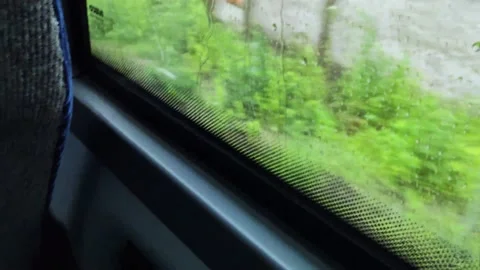 Rain during the trip Stock Footage