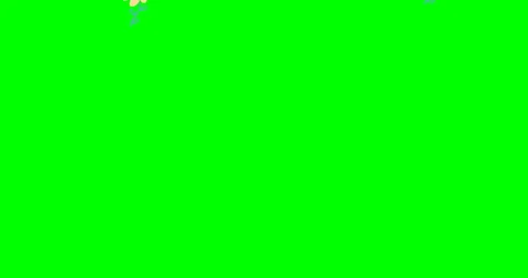 Rain Effects. doodle flowers, botanical background, on green background Stock Footage 133772960