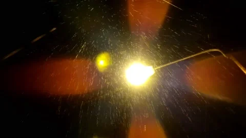 Rain fall during night time Video stock 217972333