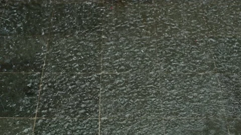 Rain Fall On Stone Floor Stock-Footage 147241849