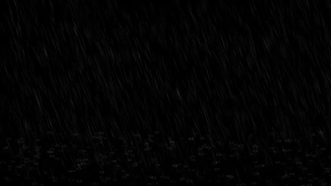Rain falling and splashing in puddle on dark background Stock Footage 337609848