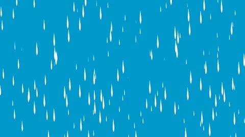 Rain falling animation on blue screen background rainfall effect motion Stock Footage 336475123