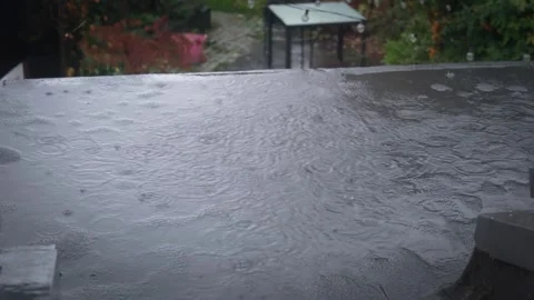 Rain falling in the autum and winter time in the UK Stock Footage 327314908