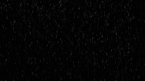 Rain Falling on Black Background Stock Footage 201513601