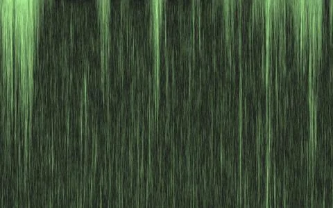 Rain falling on dark forest trees Stock Illustration