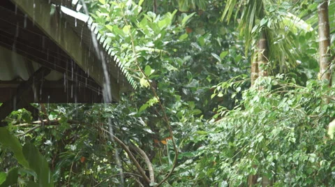 Rain Falling Down from the Roof Video stock 68727795