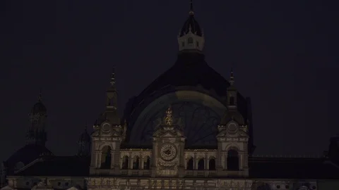 Rain Falling During Night Time.Scattered Thunderstorms In Belgium Low Stock Footage 106424249