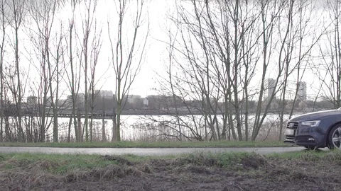 Rain Falling During Night Time.Scattered Thunderstorms In Belgium Low Stock Footage 106424341