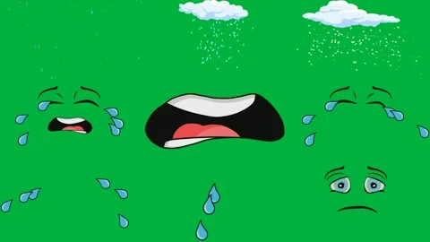 Rain falling green screen cloud background stars sky black outline. Stock Footage 310563318