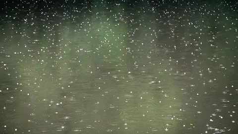 Rain falling on the lake Stock Footage 149410628