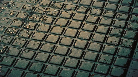 Rain falling on pavement. Stock Footage 109036486