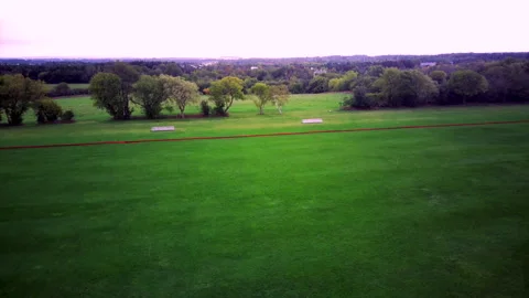 Rain falling on the polo field Stock-Footage 347152645