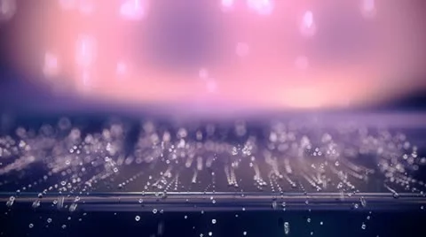 Rain falling on reflective surface. Stock Footage 21359575