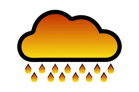 Rain Falling from the sky a colorful illustrator and vector Stock Illustration