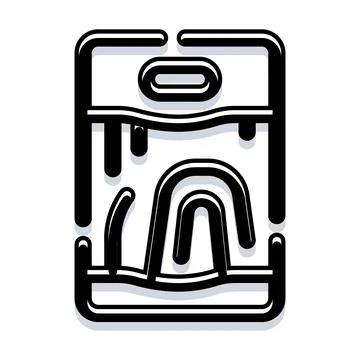 Rain falling on small outdoor tent camping Illustrazione stock