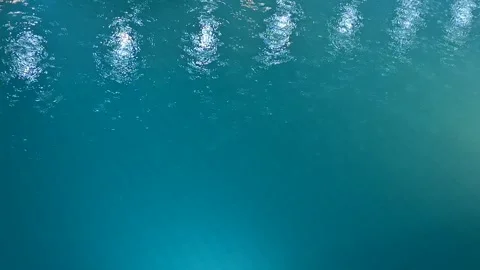 Rain Falling into a Swimming Pool Stock Footage 346400393