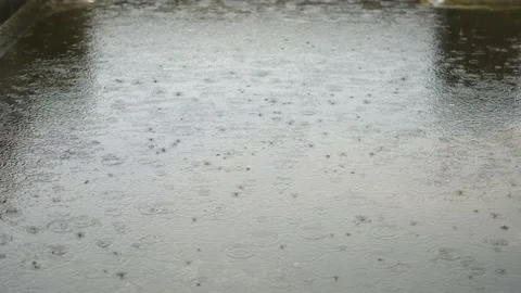 Rain falling on Terrace Stock Footage 135990667