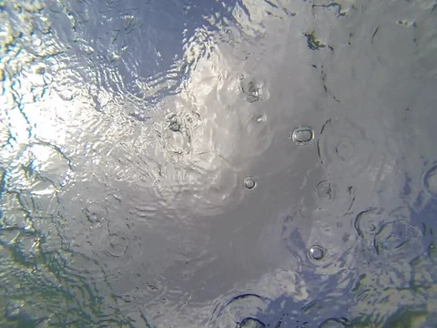 Rain falling underwater Stock Footage 103122843