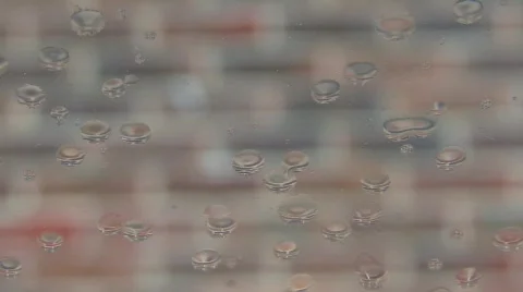 Rain Falling On Window Abstract Stock Footage 118108