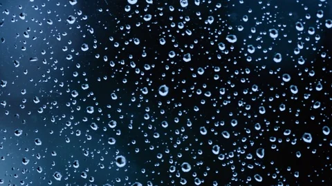 Rain falling on the window surface Stock Footage 119834544