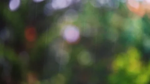 Rain falling on the window surface Stock Footage 136774215