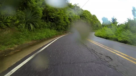 Rain falls on the camera in the USVI Stock Footage 41535394