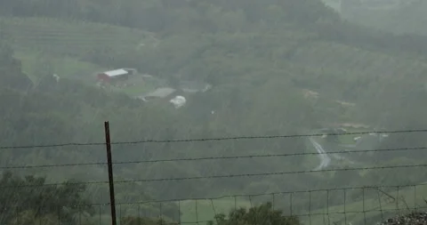 Rain Falls in Green Valley Video stock 192421121