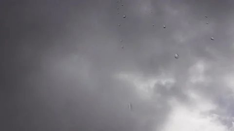 Rain falls from the sky slow motion Stock Footage 165324420