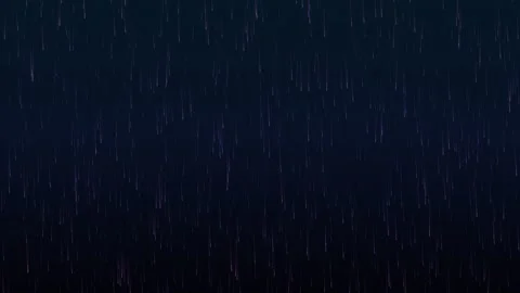 Rain falls steadily in a dark setting with a focus on droplets Stock Footage 337233504