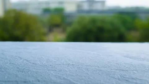 Rain falls on the windowsill Video stock 160409841