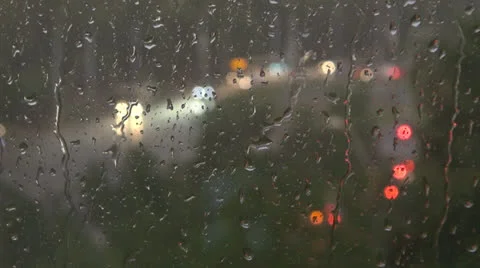 Rain fell on the glass.Night, Lights, 스톡 동영상 24802059