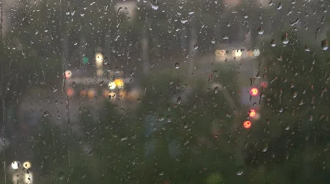 Rain fell on the glass.Night, Lights, 스톡 동영상 24802065