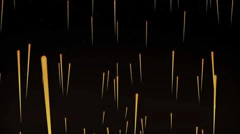Rain of fire of fireballs or comets raining down setting ground aligh. Abstract Stock Illustration