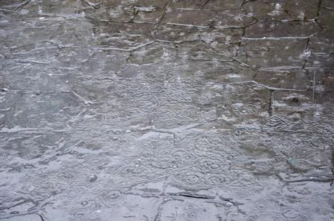 Rain on the floor Stock Photos