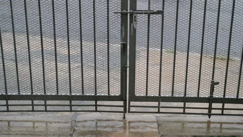 Rain on floor wall cement street, fall rainy absatract on grey concrete Stock Footage 287897740
