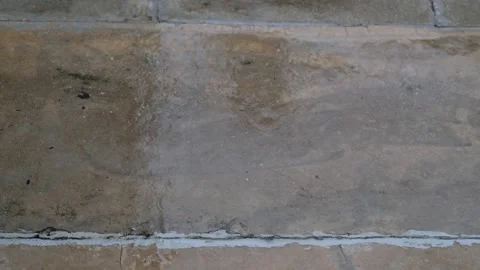 Rain on floor wall cement street, fall rainy absatract on grey concrete Stock Footage 287897746