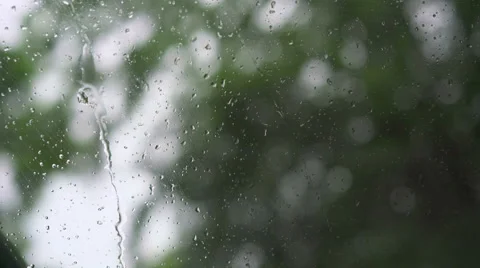 Rain flowing off the glass Stock Footage 65270253